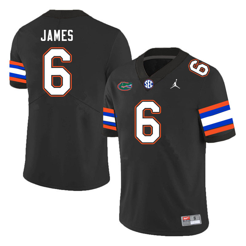 Men #6 Shemar James Florida Gators College Football Jerseys Stitched-Black
